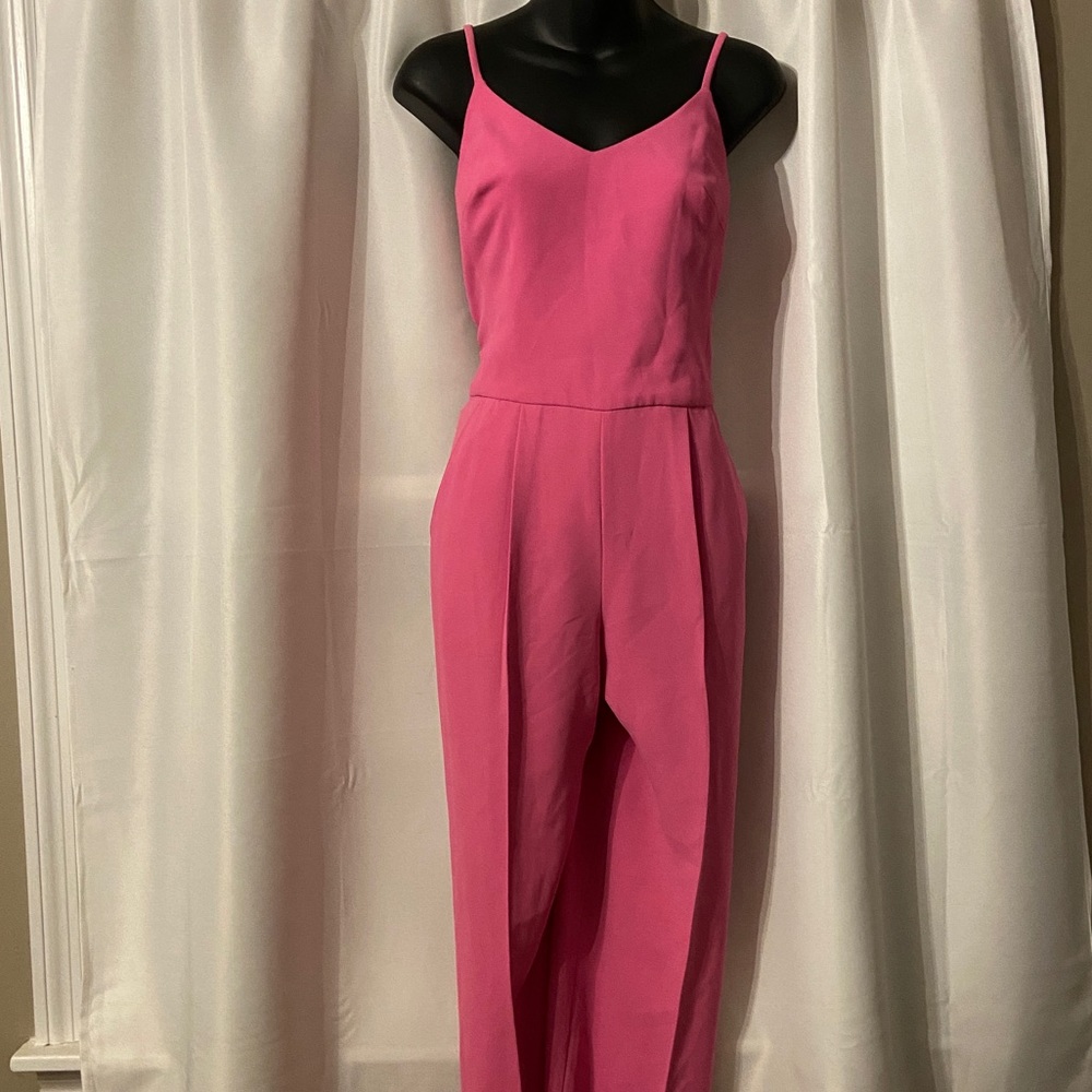 Trina Turk adjustable straps pink jumpsuit
